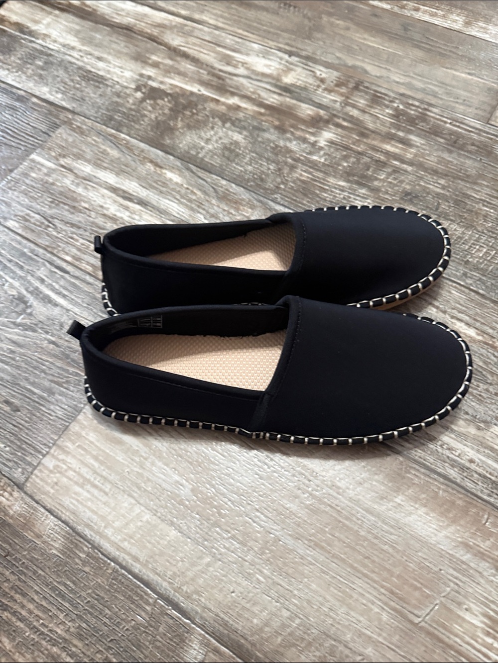 New Land’s End Classic Black Slip-On Women's Espadrilles - Picture 2 of 4